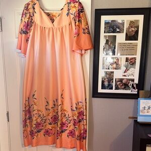 Anthony Richards Vintage Peach Floral Nightgown